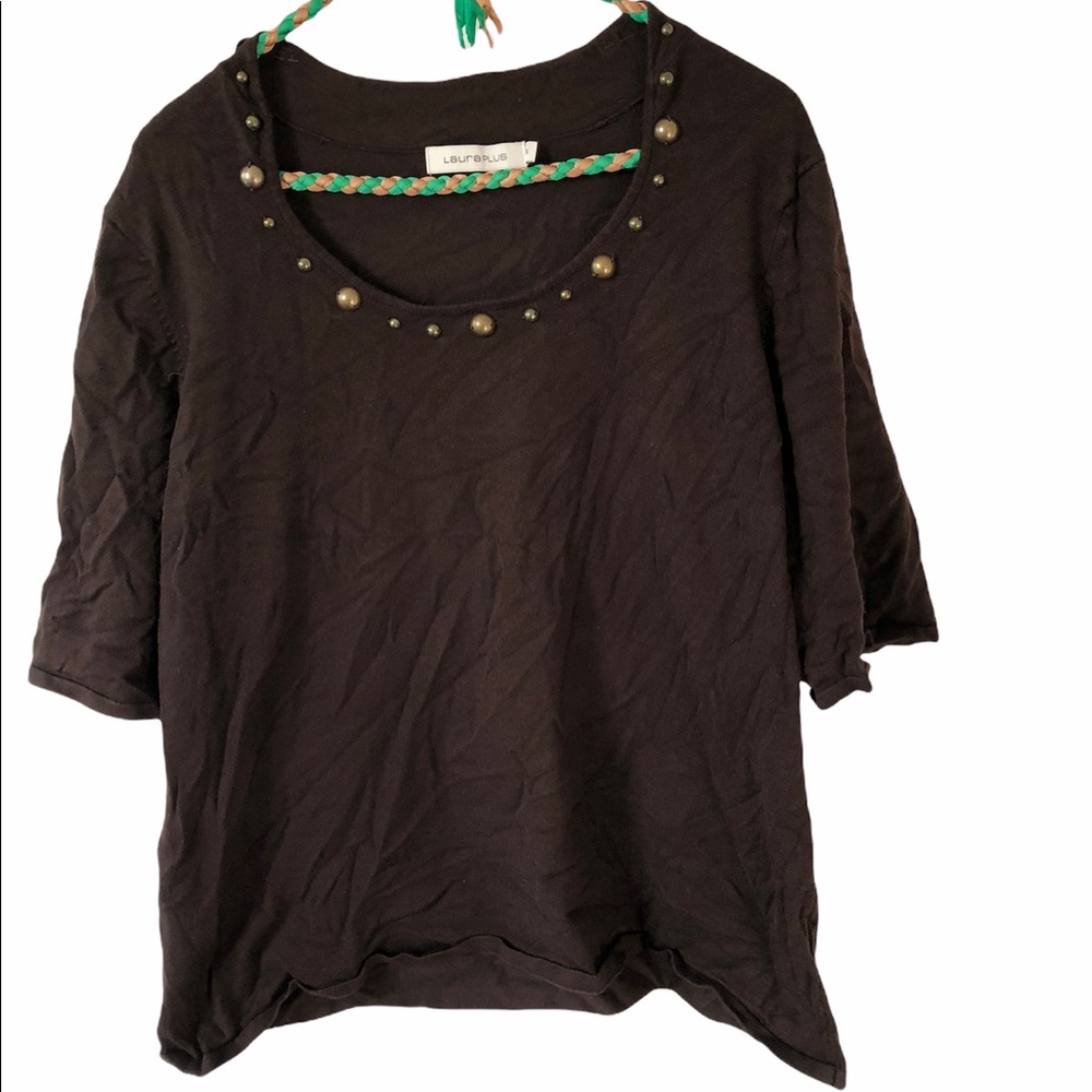 Brown Laura Plus Blouse